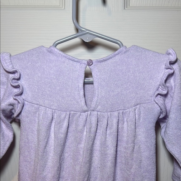 GAP Lavender Long Sleeve Romper with Ruffles Size 3-6 Months - Picture 3 of 7